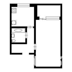 1-к квартира, вторичка, 34м2, 2/6 этаж