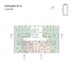 3-к квартира, строящийся дом, 93м2, 4/6 этаж