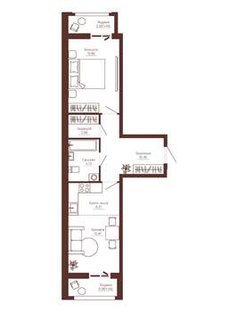 2-к квартира, вторичка, 51м2, 6/10 этаж