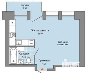 Студия квартира, вторичка, 31м2, 8/8 этаж
