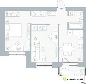 2-к квартира, вторичка, 56м2, 2/5 этаж