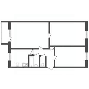 3-к квартира, вторичка, 61м2, 1/9 этаж