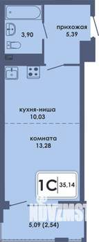 Студия квартира, вторичка, 35м2, 4/10 этаж