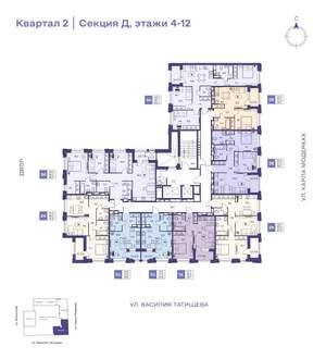 2-к квартира, строящийся дом, 39м2, 12/16 этаж