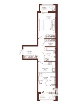 2-к квартира, вторичка, 51м2, 4/10 этаж
