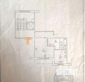 1-к квартира, вторичка, 34м2, 4/10 этаж