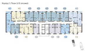 3-к квартира, строящийся дом, 55м2, 14/25 этаж