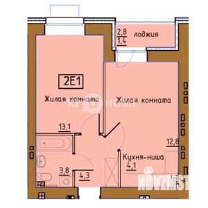 2-к квартира, вторичка, 38м2, 8/9 этаж