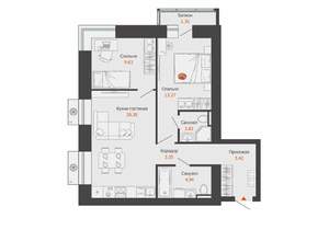 2-к квартира, вторичка, 60м2, 3/9 этаж