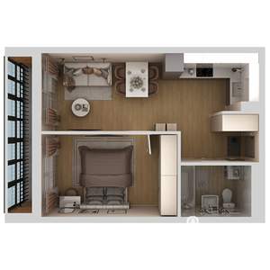 2-к квартира, вторичка, 40м2, 2/9 этаж
