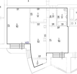 2-к квартира, вторичка, 54м2, 3/10 этаж
