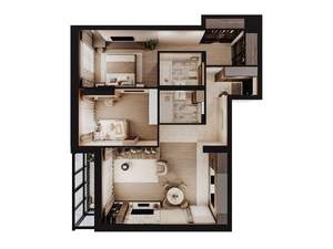 3-к квартира, строящийся дом, 94м2, 6/6 этаж