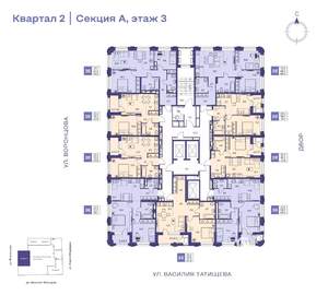 2-к квартира, строящийся дом, 41м2, 3/19 этаж