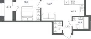 1-к квартира, вторичка, 36м2, 5/10 этаж