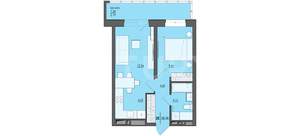 2-к квартира, вторичка, 38м2, 7/18 этаж