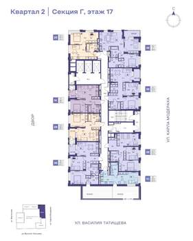 1-к квартира, строящийся дом, 38м2, 17/25 этаж