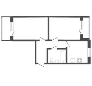 2-к квартира, вторичка, 50м2, 9/12 этаж
