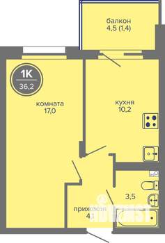 1-к квартира, вторичка, 36м2, 8/26 этаж