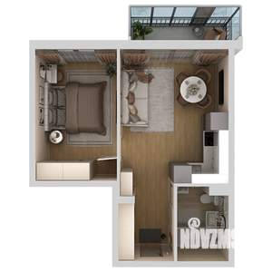2-к квартира, вторичка, 38м2, 9/9 этаж
