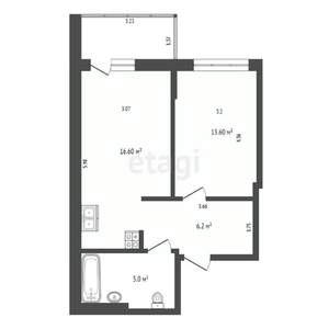 Студия квартира, вторичка, 41м2, 11/16 этаж