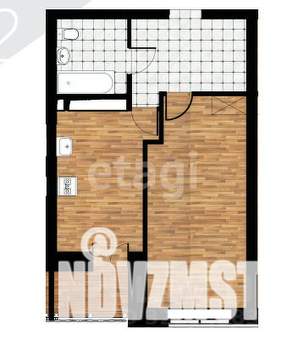 1-к квартира, вторичка, 48м2, 3/25 этаж