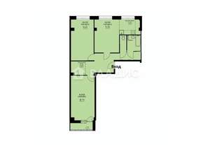 3-к квартира, вторичка, 73м2, 5/20 этаж