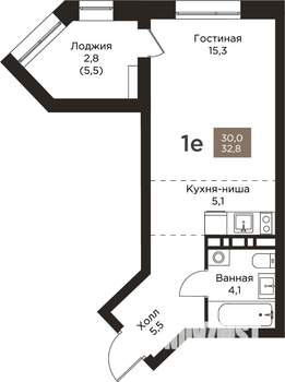 Студия квартира, вторичка, 33м2, 3/9 этаж