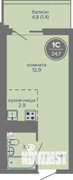 Студия квартира, вторичка, 25м2, 18/26 этаж