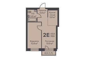 2-к квартира, вторичка, 40м2, 3/4 этаж