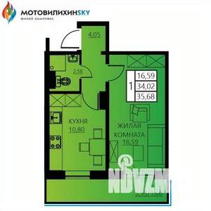 1-к квартира, вторичка, 36м2, 12/12 этаж