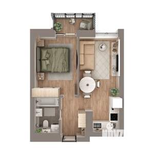 2-к квартира, вторичка, 38м2, 7/8 этаж