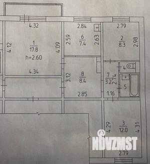 3-к квартира, вторичка, 61м2, 3/9 этаж