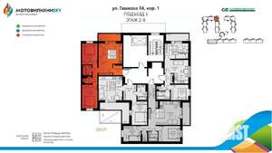 3-к квартира, вторичка, 56м2, 7/8 этаж