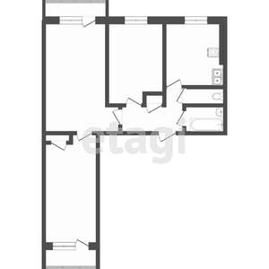 3-к квартира, вторичка, 67м2, 9/9 этаж