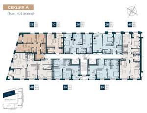 2-к квартира, вторичка, 60м2, 6/9 этаж