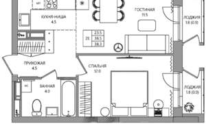 2-к квартира, вторичка, 39м2, 5/9 этаж