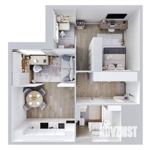 2-к квартира, вторичка, 52м2, 13/18 этаж