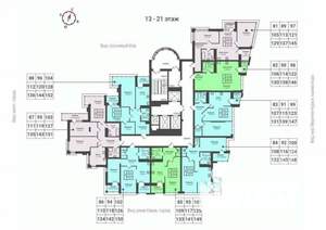 1-к квартира, сданный дом, 48м2, 12/23 этаж