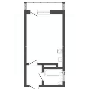Студия квартира, вторичка, 26м2, 17/25 этаж