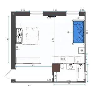 1-к квартира, вторичка, 41м2, 3/5 этаж
