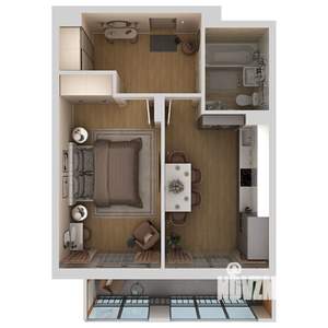 1-к квартира, вторичка, 37м2, 3/9 этаж