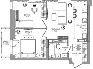 3-к квартира, вторичка, 53м2, 10/10 этаж