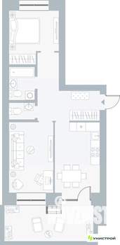 2-к квартира, вторичка, 60м2, 1/5 этаж