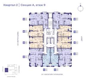 2-к квартира, строящийся дом, 41м2, 9/19 этаж