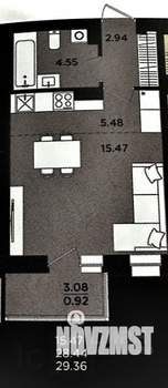 Студия квартира, вторичка, 29м2, 7/19 этаж