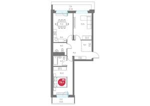 3-к квартира, вторичка, 78м2, 8/9 этаж