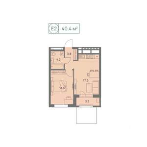 2-к квартира, вторичка, 40м2, 2/25 этаж