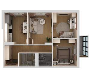 3-к квартира, вторичка, 68м2, 3/9 этаж