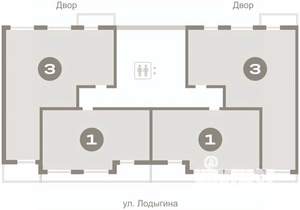 1-к квартира, вторичка, 62м2, 8/11 этаж