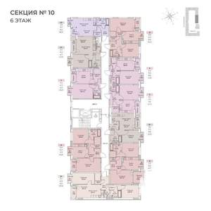 3-к квартира, строящийся дом, 68м2, 6/6 этаж